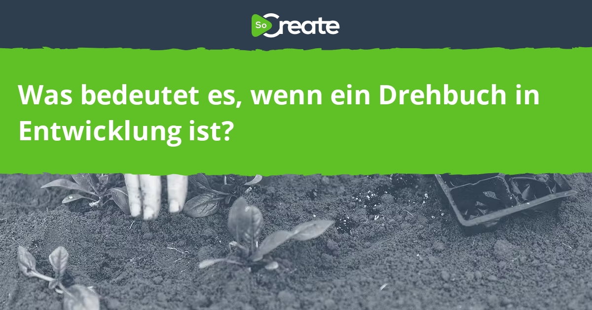 SoCreate Was Bedeutet Es Wenn Ein Drehbuch In Entwicklung Ist SoCreate Was Bedeutet Es Wenn Ein Drehbuch In Entwicklung Ist
